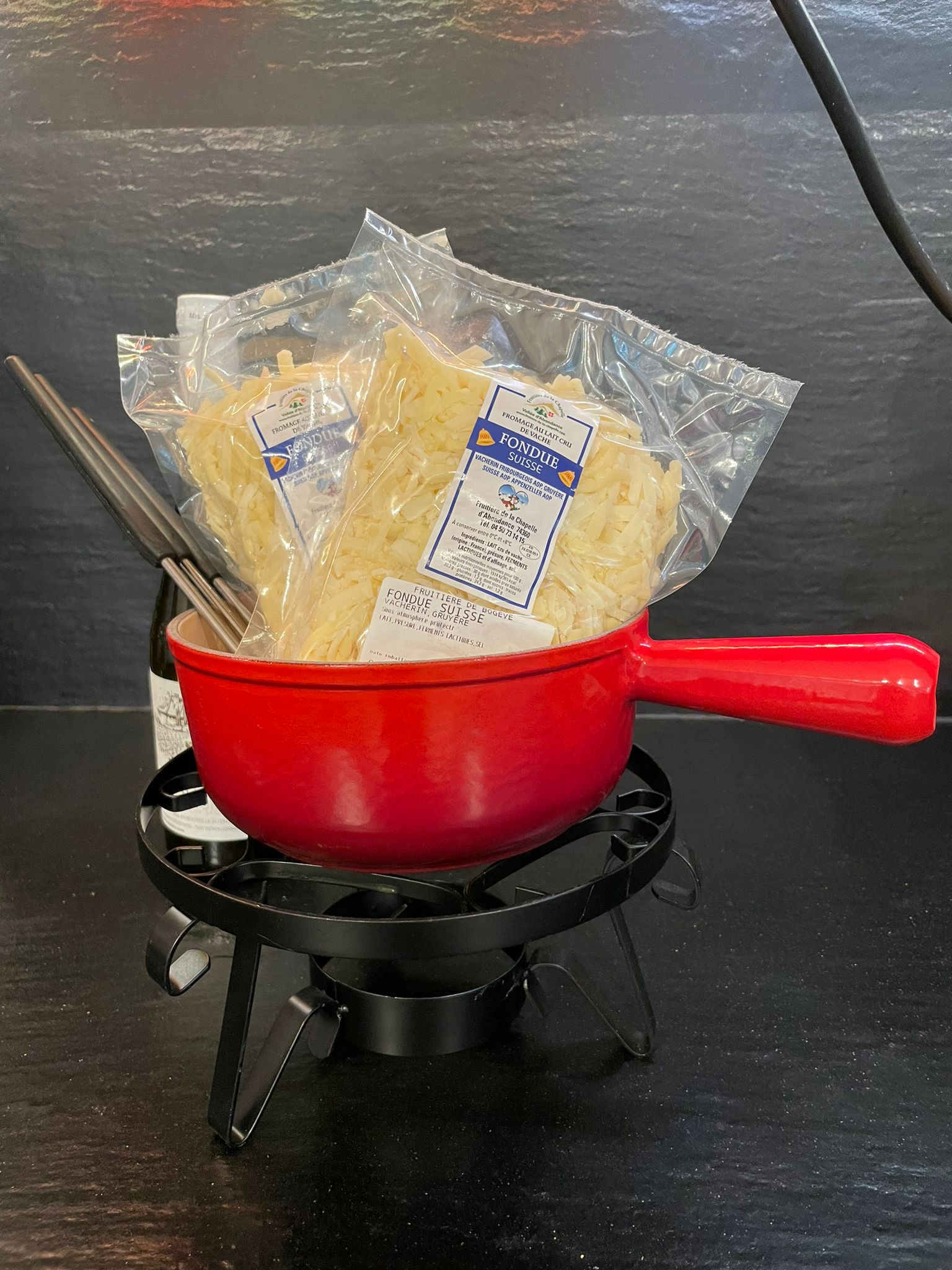 FONDUE SUISSE AUX 3 FROMAGES